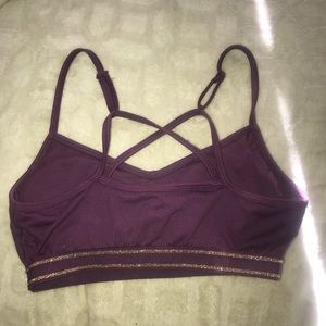 Purple sports bra
